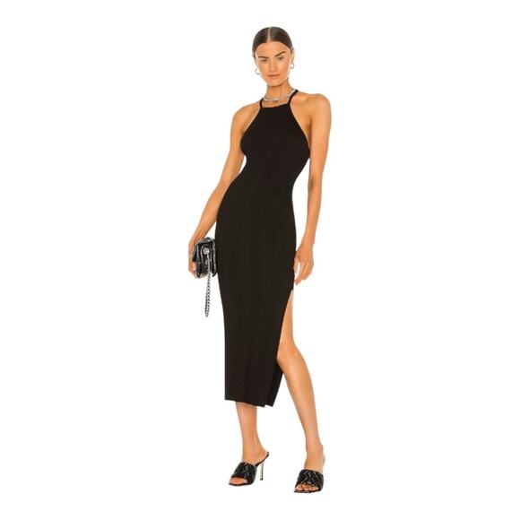 The Range Framed Rib Tank Dress Black Small - Picture 1 of 15